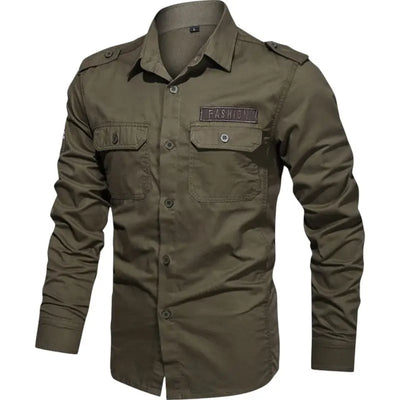 Chemise militaire style pour homme