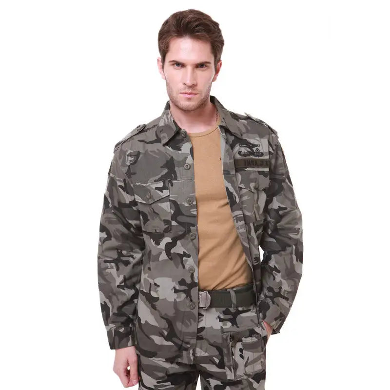 Chemise style militaire homme