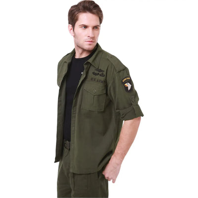 Chemise style militaire homme