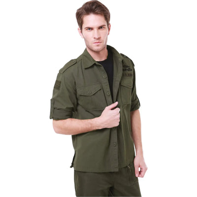 Chemise style militaire homme