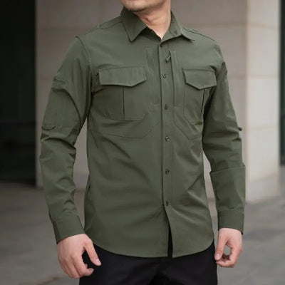 Chemise style militaire hommes