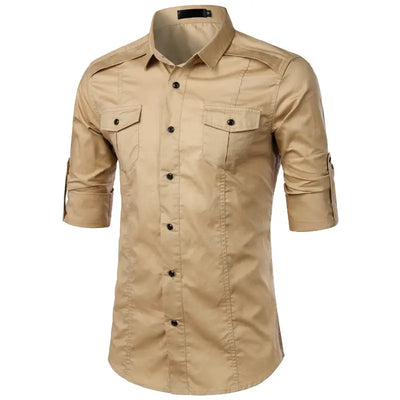 Chemise treillis militaire homme