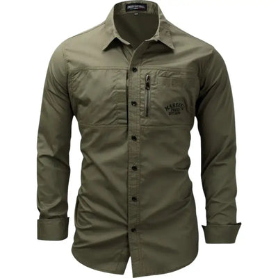 Chemise vert militaire homme