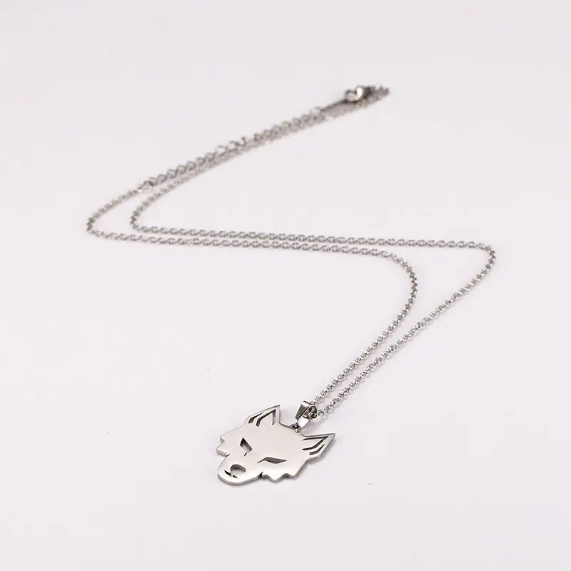 COLLIER MILITAIRE - LOUP SOLITAIRE (ARGENT)