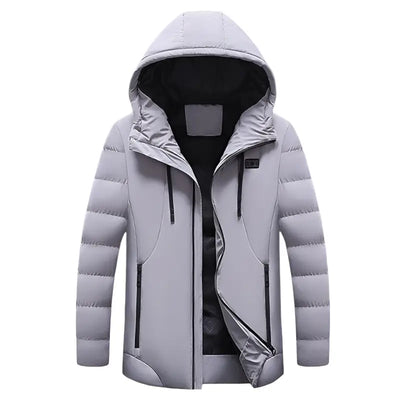 Doudoune capuche chauffante