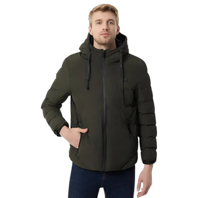 Doudoune capuche chauffante