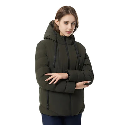 Doudoune capuche chauffante