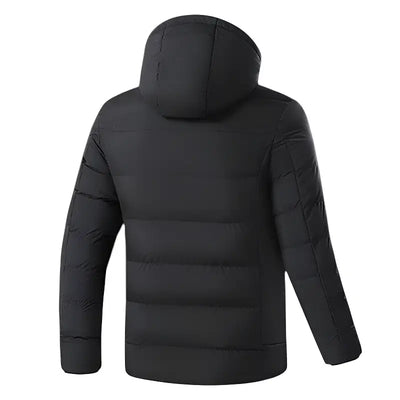 Doudoune capuche chauffante