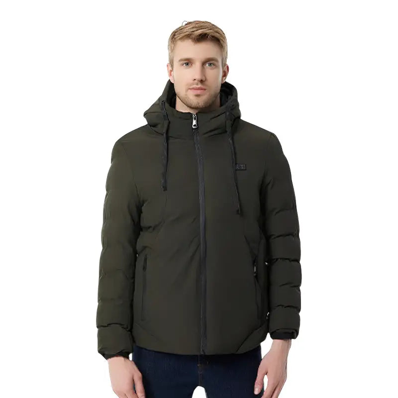 Doudoune capuche chauffante
