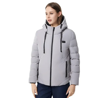 Doudoune capuche chauffante