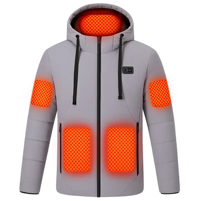 Doudoune capuche chauffante