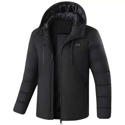 Doudoune capuche chauffante