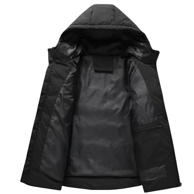 Doudoune capuche chauffante