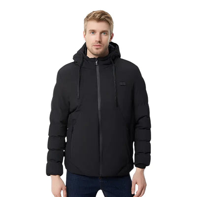 Doudoune capuche chauffante