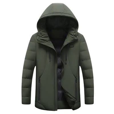 Doudoune capuche chauffante