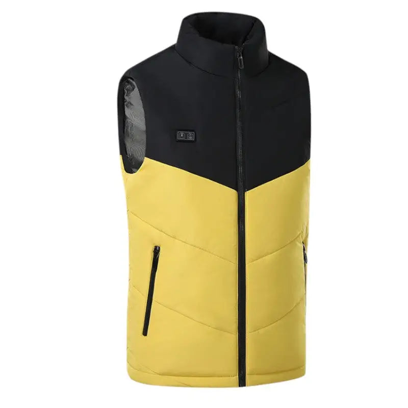 Doudoune chauffante jaune