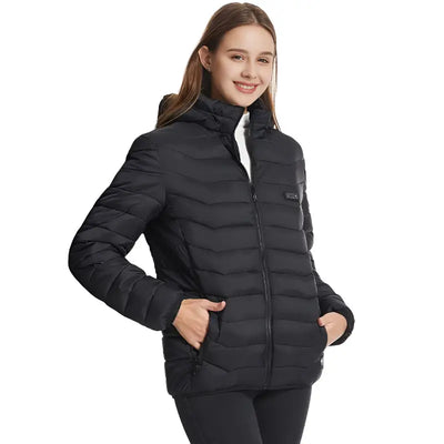 Doudoune chauffante noir femme