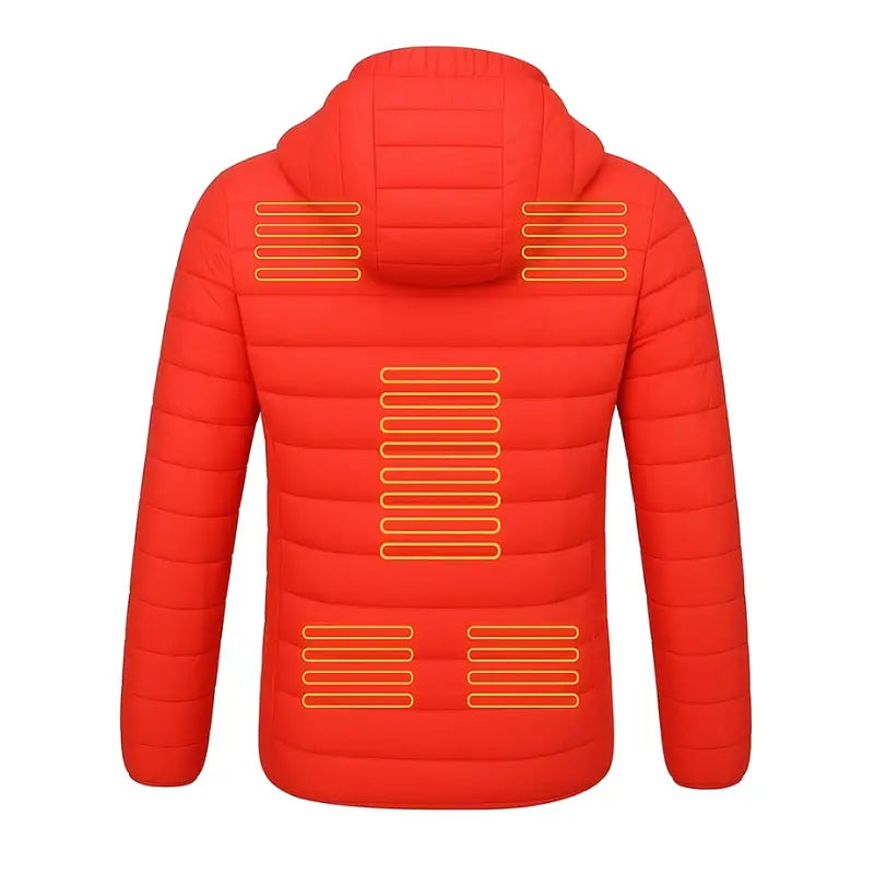 Doudoune homme chauffante rouge