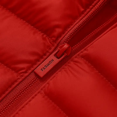 Doudoune homme chauffante rouge