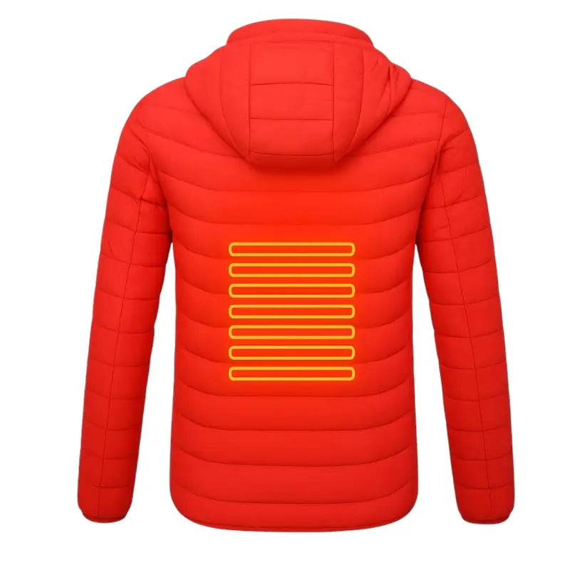 Doudoune homme chauffante rouge
