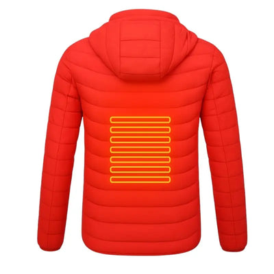 Doudoune homme chauffante rouge