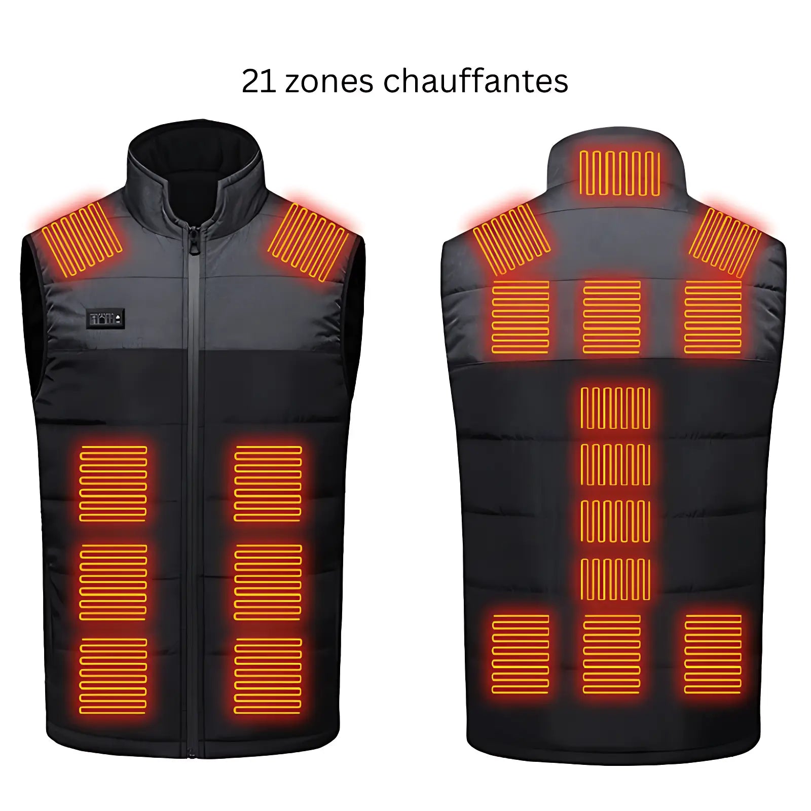 Doudoune sans manche chauffante homme avec batterie