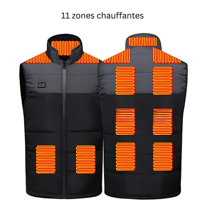 Doudoune sans manche chauffante homme avec batterie