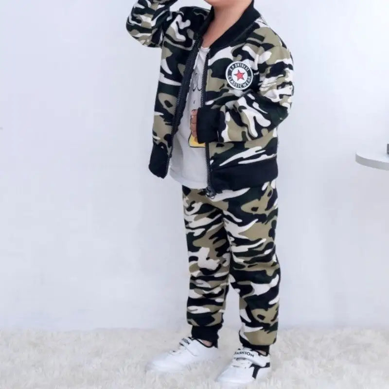 Ensemble sweat militaire garcon