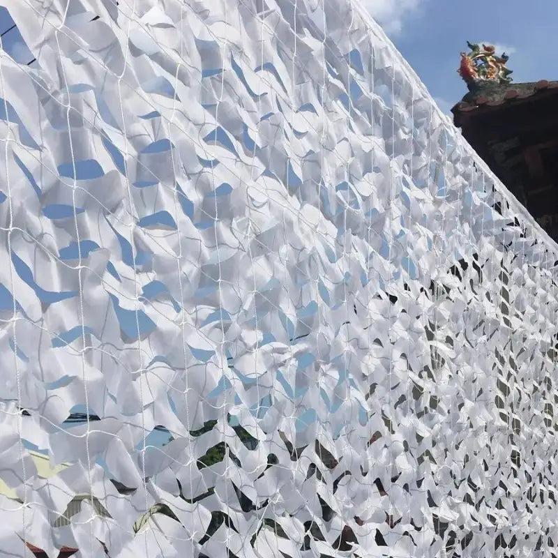 Filet camouflage blanc pour pergola