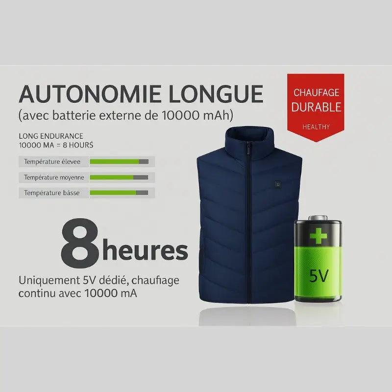 Gilet chauffant homme ski