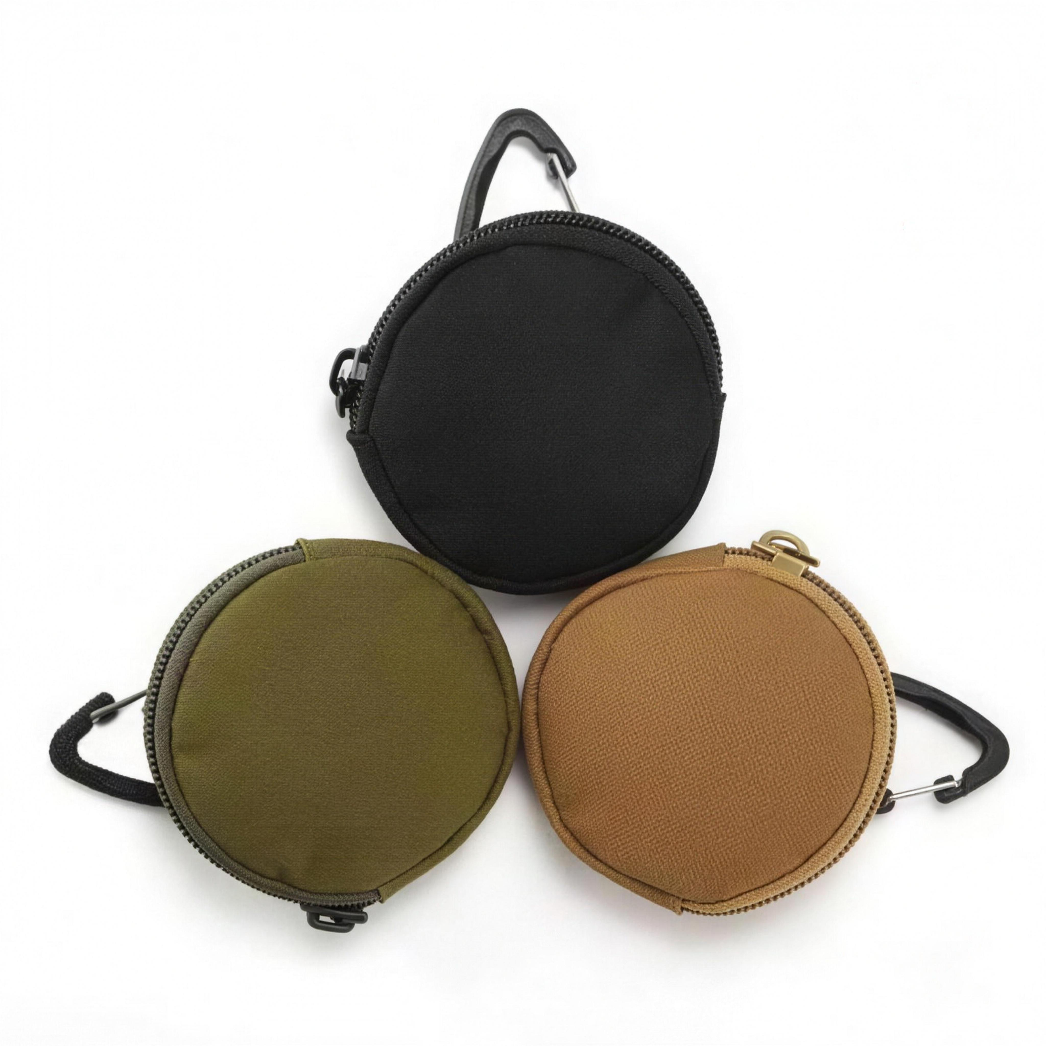 Porte-clés militaire Oxford 900D — trois pochettes zippées avec mousquetons