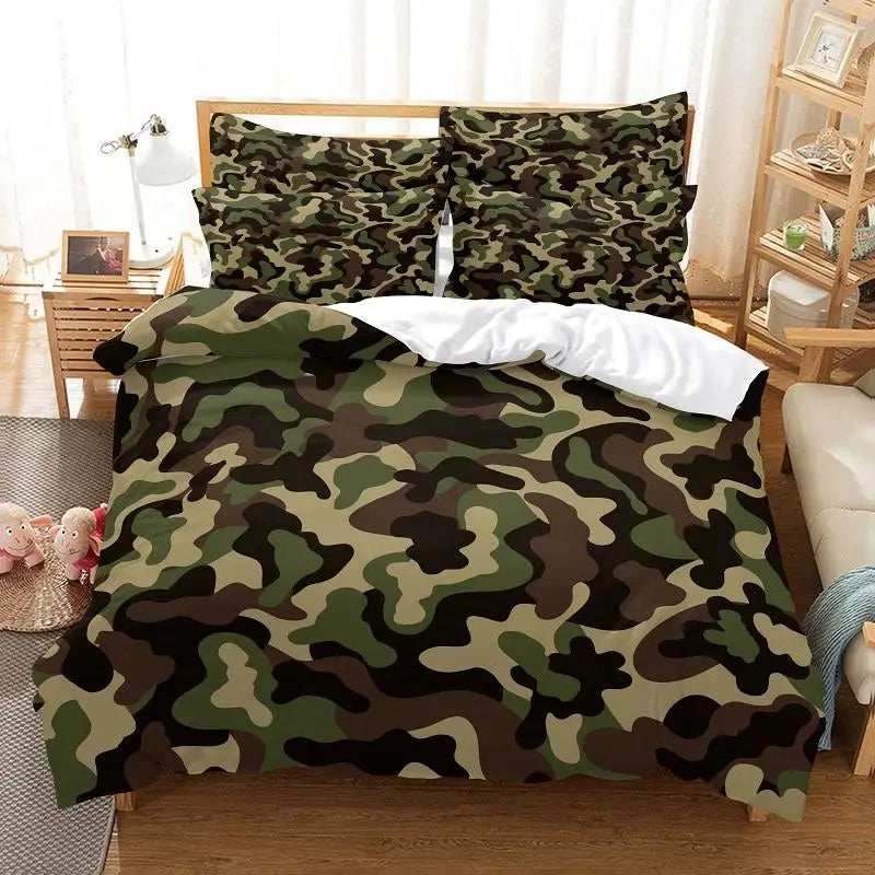 Housse de couette imprimé militaire