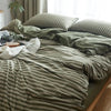HOUSSE DE COUETTE MILITAIRE - RAYURE VERTE
