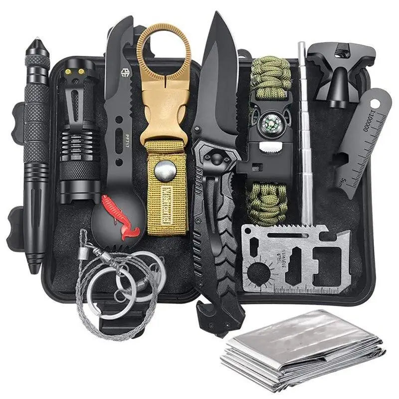 Kit Survie 26 En 1 Professionnel - Équipement Urgence Camping Kit Survie 26 En 1 Professionnel - Équipement Urgence Camping