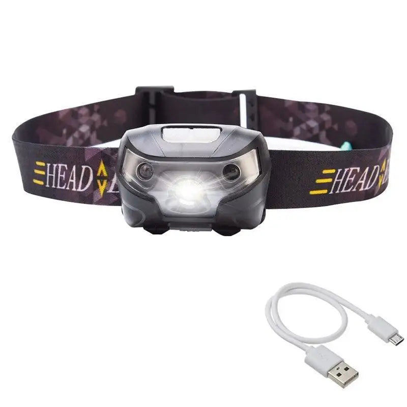 Bandeau de sport avec lumière LED, lampe frontale rechargeable par USB pour  visibilité en plein air, 3 réglages de lumière, cadeau unisexe pour homme