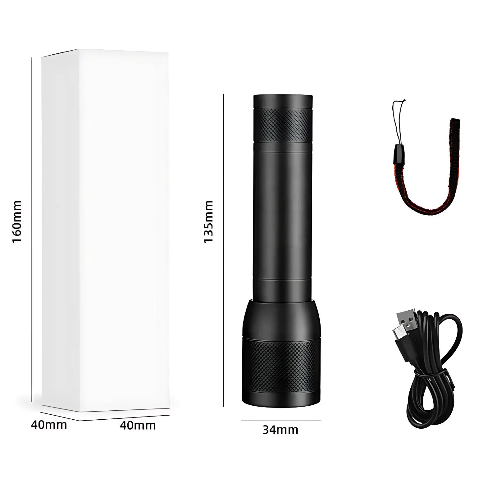 Lampe torche led anti choc