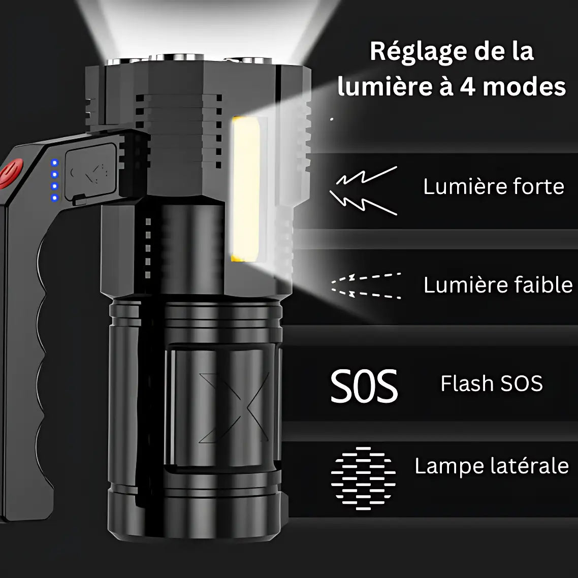 Lampe torche led longue portee