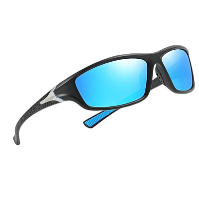 Lunette de soleil homme polarisé bleu