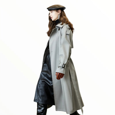 Manteau long militaire femme