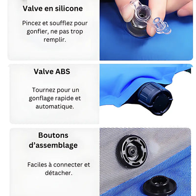 Matelas autogonflant 2 personnes avec oreiller
