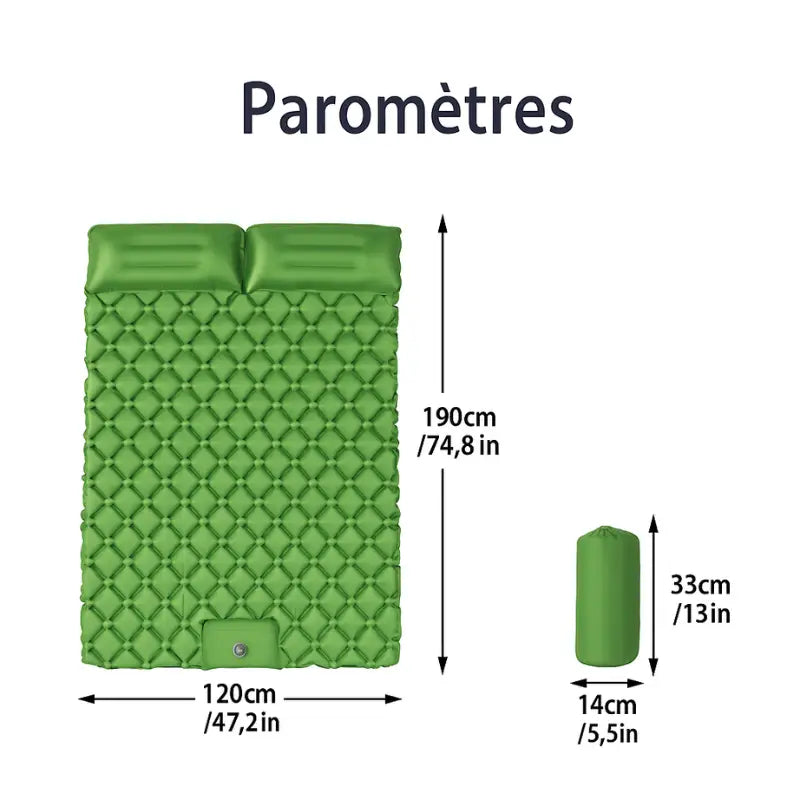 Matelas autogonflant double 200 x 120 cm