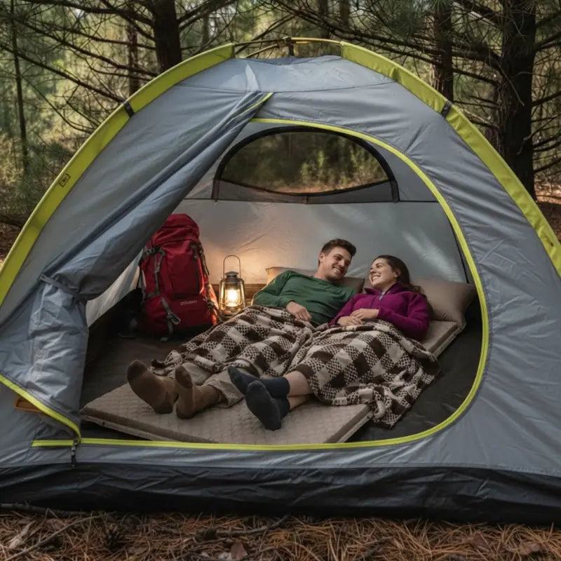 Matelas autogonflant simple 5 cm beige