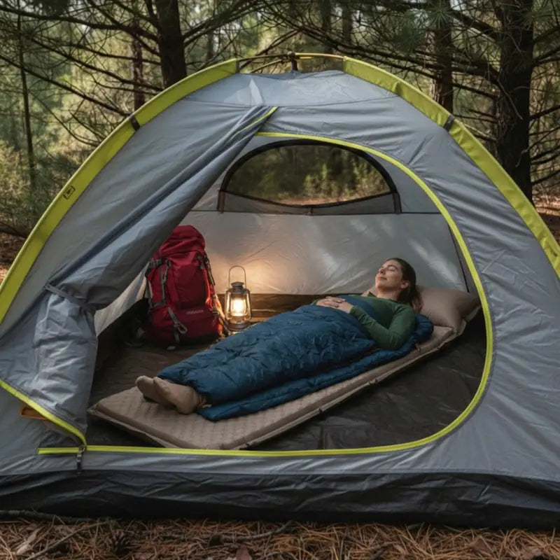 Matelas autogonflant simple 5 cm beige