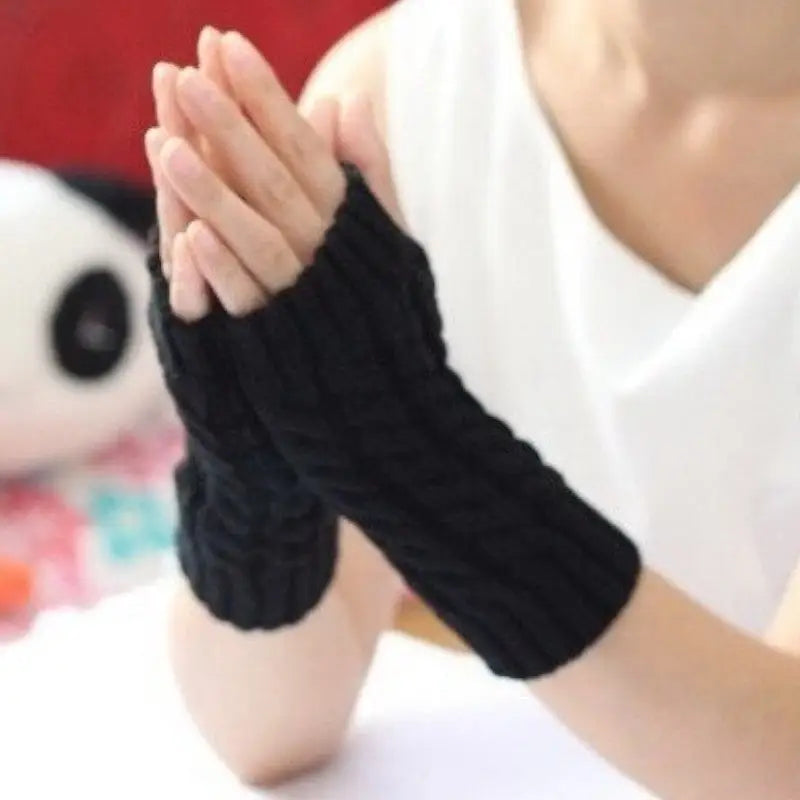 Mitaine femme tricot