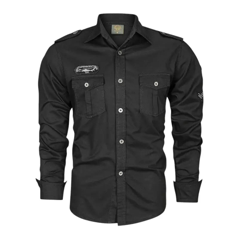 Noir chemise à manches