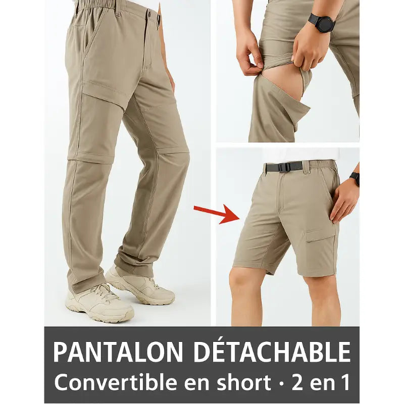 Pantalon randonnée homme beige