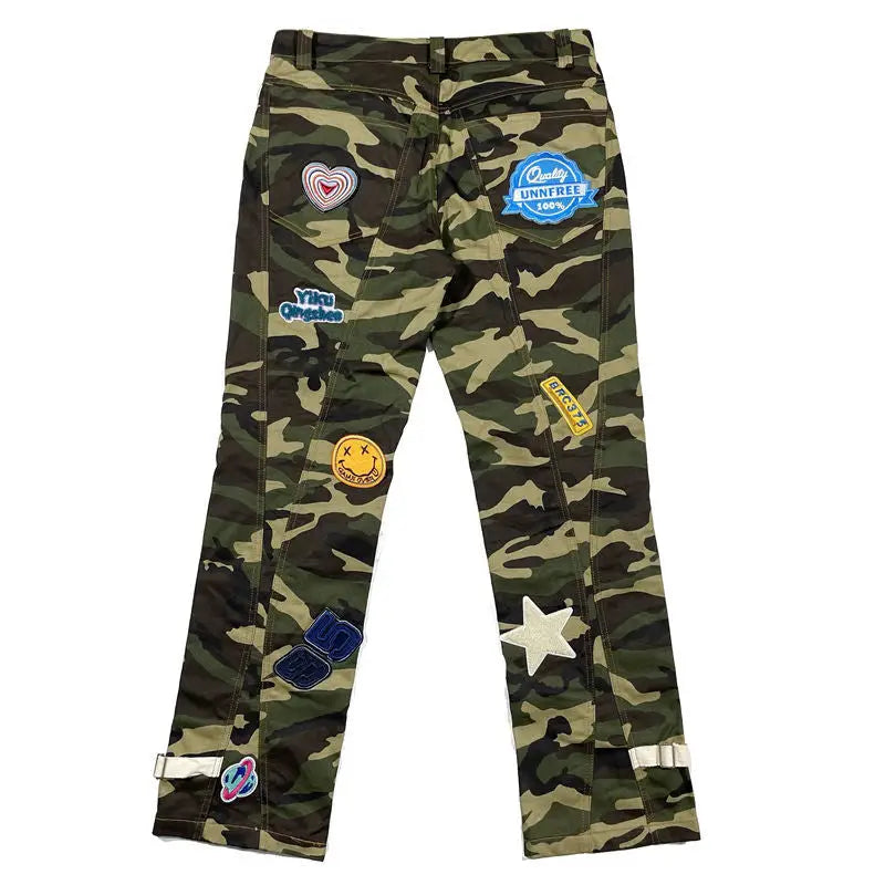 Pantalon tendance treillis