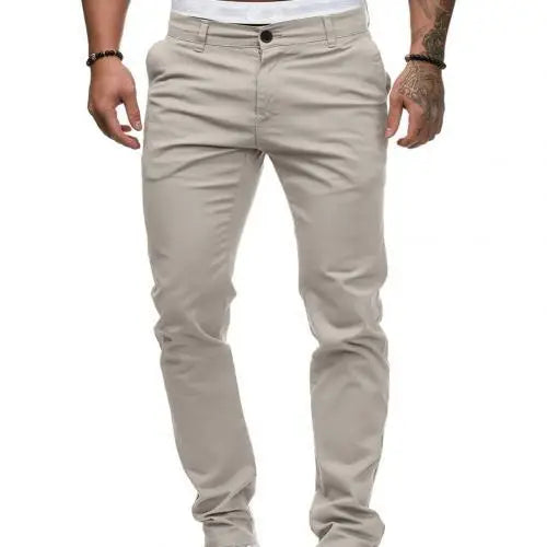 Pantalon treillis blanc homme