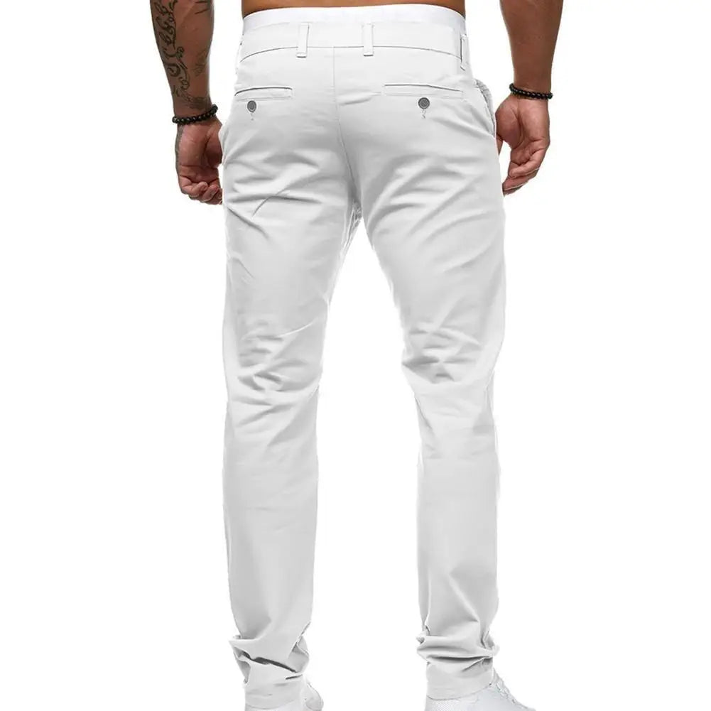 Pantalon treillis blanc homme