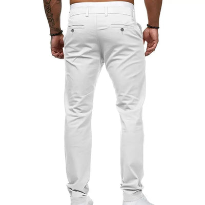 Pantalon treillis blanc homme